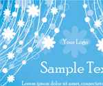 Blue flowers background design